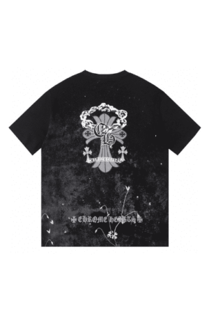 Camisa Chrome Hearts com Mancha Brancas "Preta"