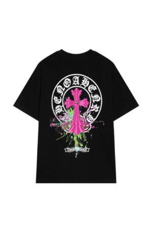 Camisa Chrome Hearts com logo Rosa "Preta"