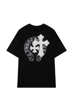 Camisa Chrome Hearts com logo Costurada "Preta"