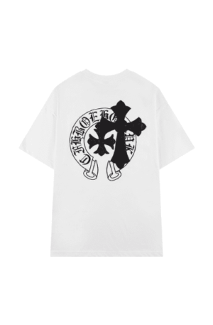 Camisa Chrome Hearts com logo Costurada "Branca"