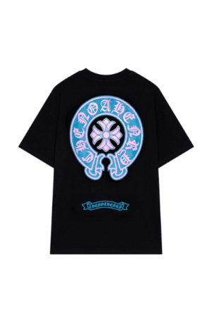 Camisa Chrome Hearts com Logo Azul "Preta"