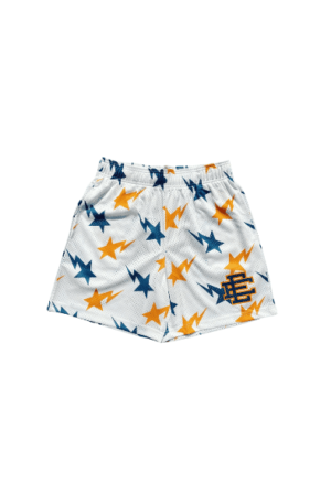 Short Eric Emanuel X Bape com Logo Laranja ''Branco"