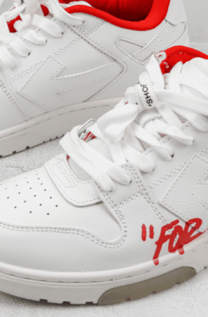 Tênis Off White Out of Office 'OOO' "Branco/Vermelho"