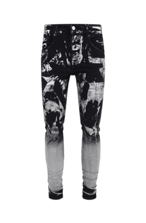 Calça Purple Brand Jeans Skinny com Partes Preta "Cinza"