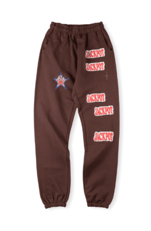 Calça Moletom Travis Scott Cactus Jack Jackpot "Marrom"