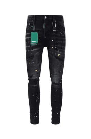 Calça Jeans Dsquared2 com Respingo de Tinta "Preta"