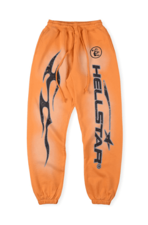 Calça Moletom Hellstar Fire Orange Flare
