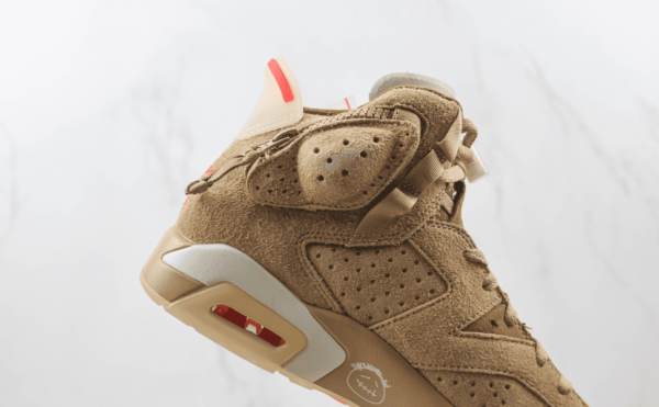 Tênis Nike Air Jordan 6 X Cactus Jack "Travis Scott"British Kaki Bright - Imagem 4
