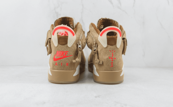Tênis Nike Air Jordan 6 X Cactus Jack "Travis Scott"British Kaki Bright - Imagem 6