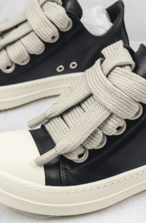 Tênis Rick Owens Luxor Jumbo Padded Low 'Black Milk'