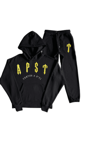 Conjunto Trapstar Irongate Logo Amarela ''Preto"
