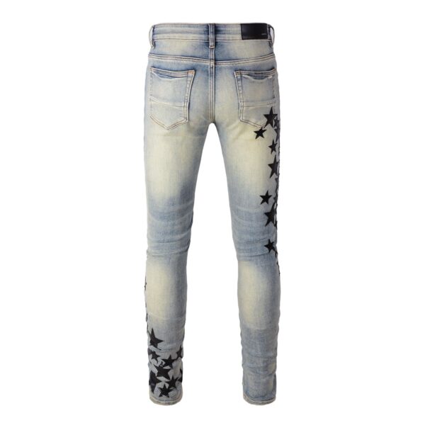 Calça Amiri Jeans Skinny com Estrelas "azul" - Imagem 2