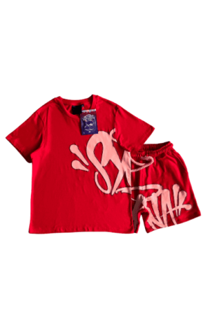 Conjunto Syna World "Vermelhor com Logo Rosa"(Camisa+Short)