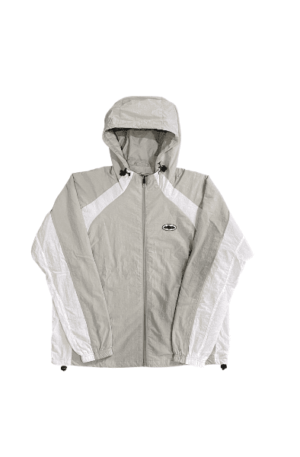Jaqueta Corteiz Alcatraz Sun & Rain Windbreaker"Cinza"