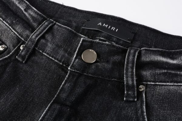 Calça Amiri Jeans Skinny com Logo Preta "Preta" - Imagem 3