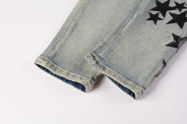 Calça Amiri Jeans Skinny com Estrelas "azul" - Imagem 3