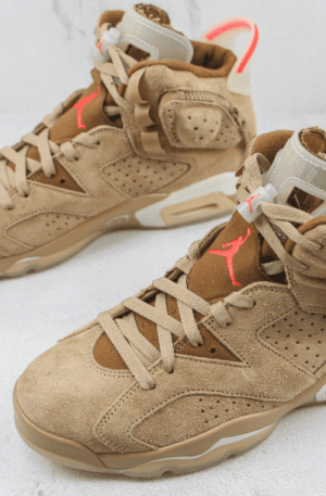 Tênis Nike Air Jordan 6 X Cactus Jack "Travis Scott"British Kaki Bright