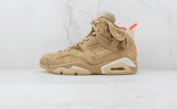 Tênis Nike Air Jordan 6 X Cactus Jack "Travis Scott"British Kaki Bright - Imagem 2