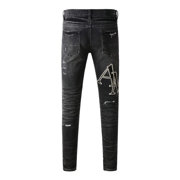 Calça Amiri Jeans Skinny com Logo Preta "Preta" - Imagem 2