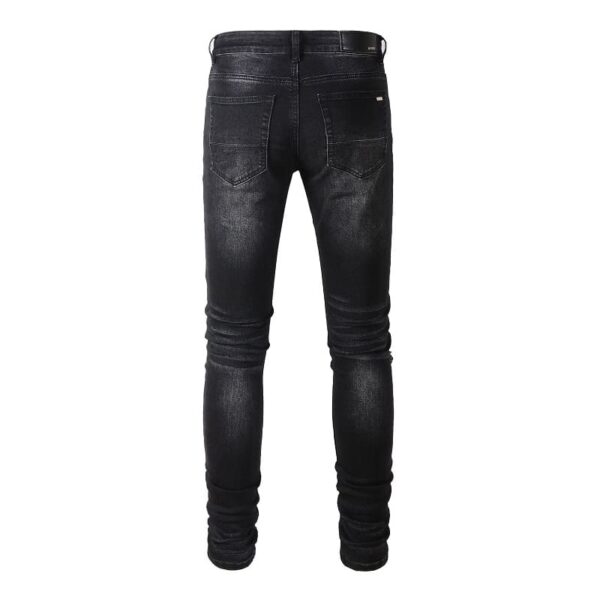 Calça Amiri Jeans Skinny com Detalhes Vermelho "Preta" - Imagem 2