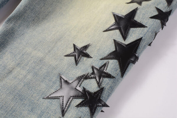 Calça Amiri Jeans Skinny com Estrelas "azul" - Imagem 4