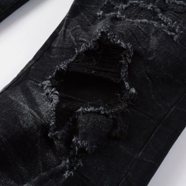 Calça Amiri Jeans Skinny com Logo Bordado "Preta" - Imagem 3