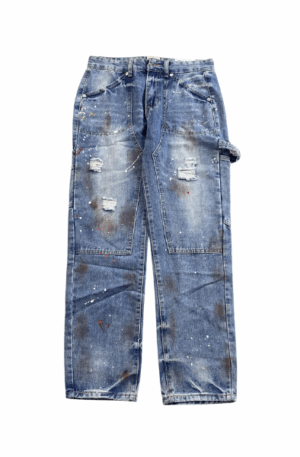 Calça Jeans Gallery Dept.(Azul\Manchas Marrom )