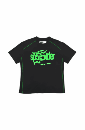 Camisa Sp5der Contrast Stitch Slub "Preta"