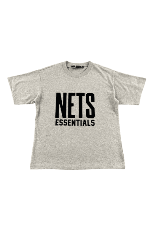 Camisa Fear of God Essentials x NBA Nets "Cinza"