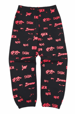 Calça Moletom Sp5der Sex AOP "Preta"