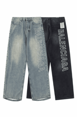 Calça Jeans Balenciaga Outline Baggy