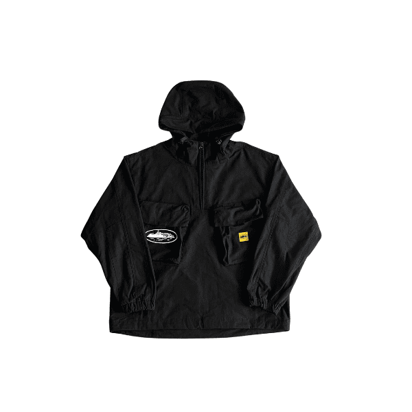 Jaqueta Corteiz Alcatraz Sun & Rain Windbreaker (Preto)