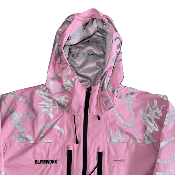 Jaqueta Corteiz Elitework Waterproof Shell(Rosa) - Imagem 4