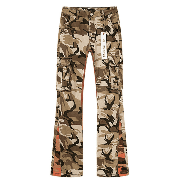 Calça Jeans Purple Brand Camuflada Flare (Laranja)