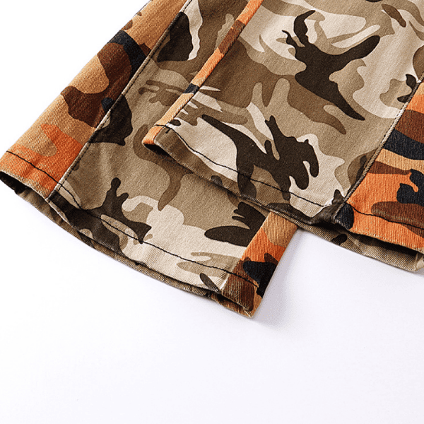 Calça Jeans Purple Brand Camuflada Flare (Laranja) - Imagem 6