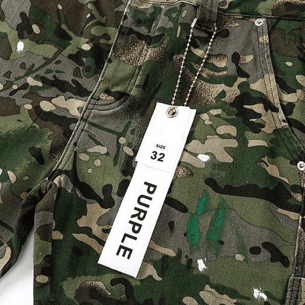 Calça Jeans Purple Brand Camuflada Flare (Verde Claro) - Imagem 4