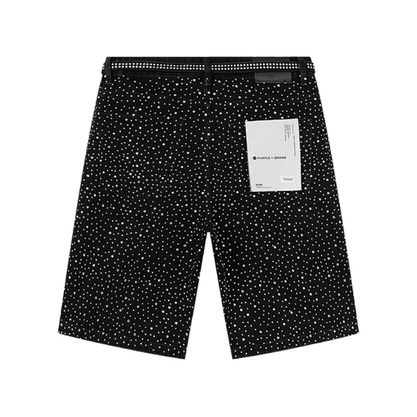Short Jeans Purple Brand decorados com strass (Preto) - Imagem 2