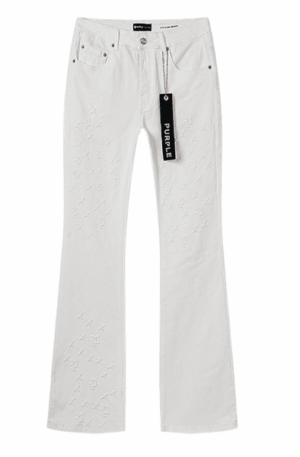 Calça Jeans Flared Purple Brand (Branca)