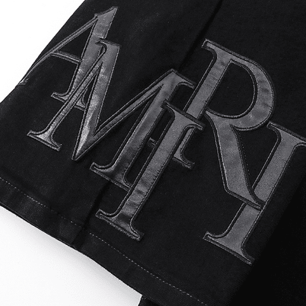 Short Amiri Logo Couro(Preto) - Imagem 3