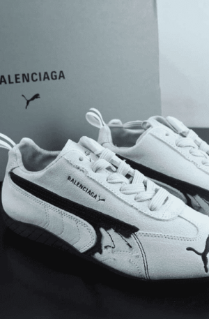 Tênis Balenciaga x Puma Speedcat Suede Distressed (Branco)
