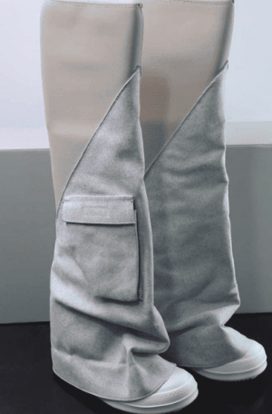 Botas Rick Owens Cargo Fetish (Bege\Cinza)