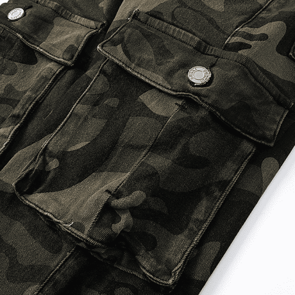 Calça Jeans Purple Brand Camuflada Flare (Verde) - Imagem 7
