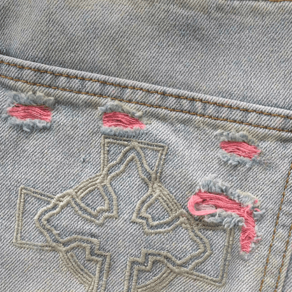 Calça Jeans Chrome Heart - Imagem 9