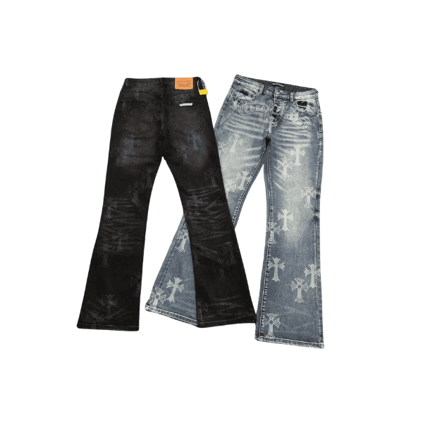 Calça Jeans Flare Chrome Heart