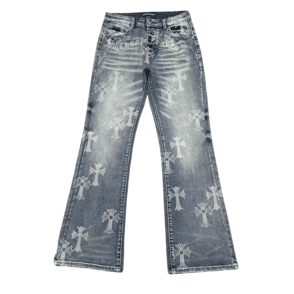 Calça Jeans Flare Chrome Heart - Imagem 2