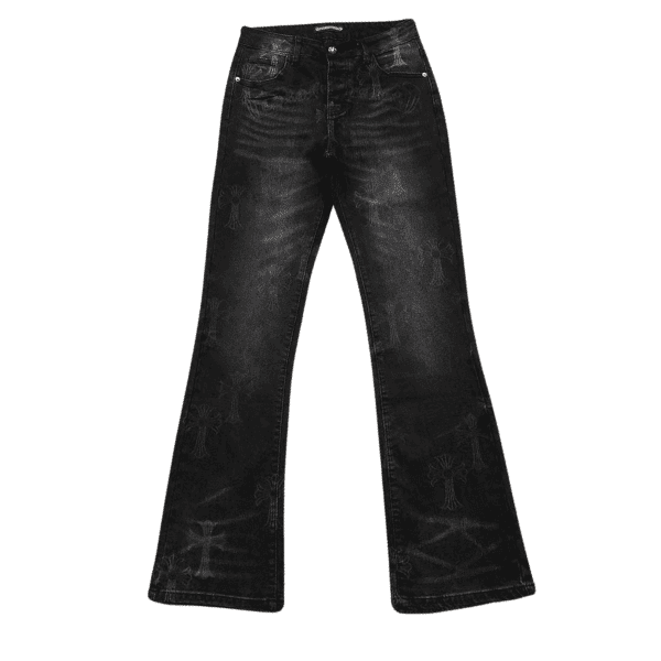 Calça Jeans Flare Chrome Heart - Imagem 4