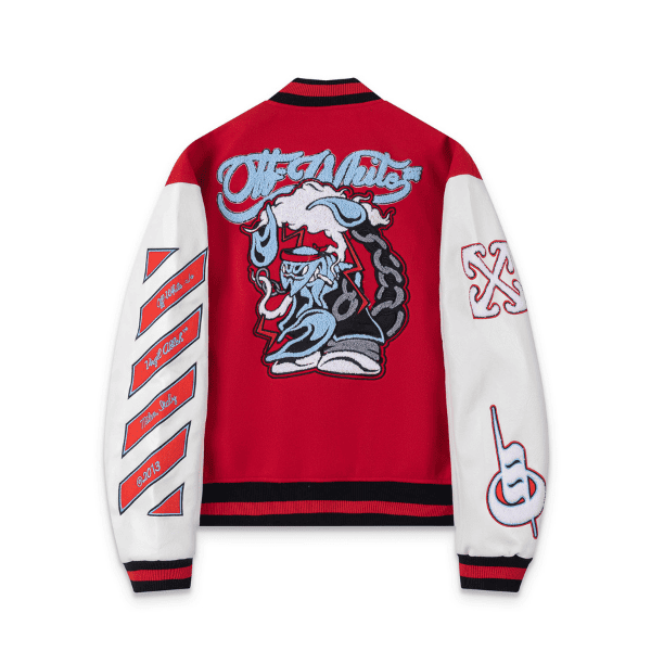 Jaqueta Varsity Off-White Patchwork - Imagem 2
