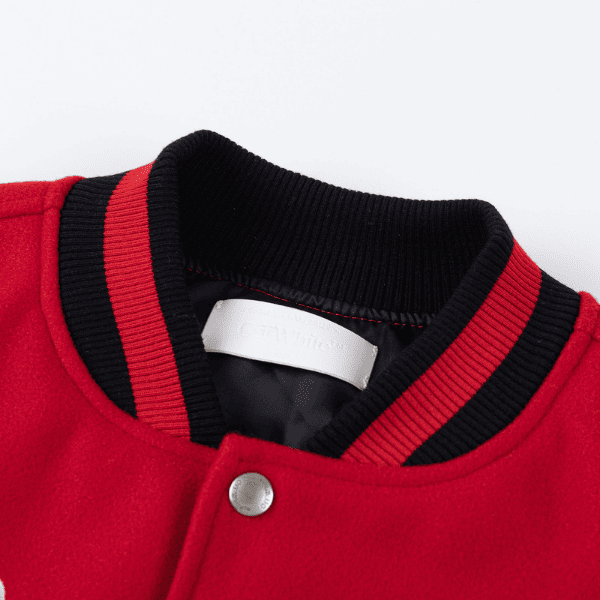 Jaqueta Varsity Off-White Patchwork - Imagem 6