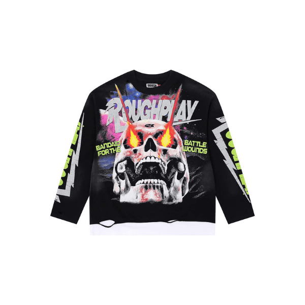 Camisa Manga Longa Roughplay Bandaid Laser Eyes