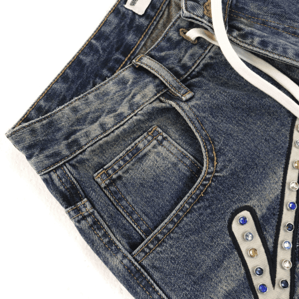 Short Vale Forever Valley Logo Denim - Imagem 6